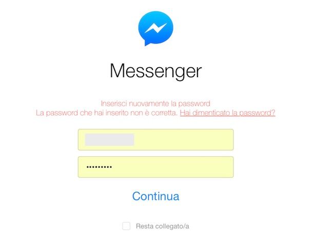 Come Entrare Su Messenger Senza Password