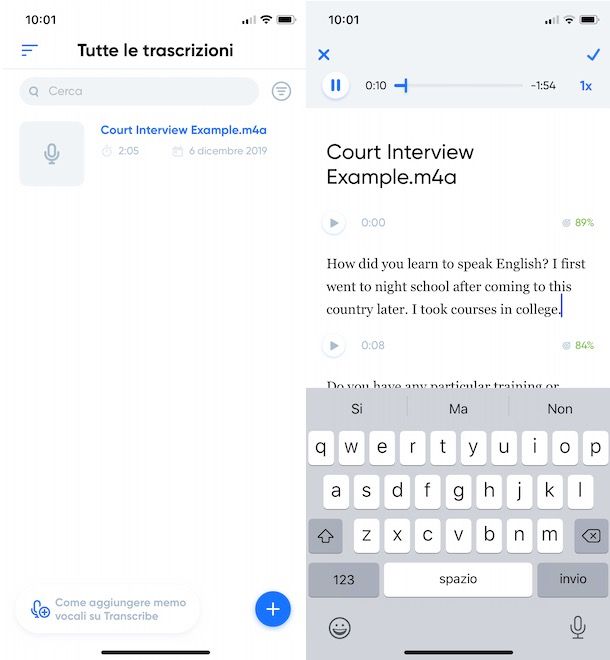 App per sbobinare