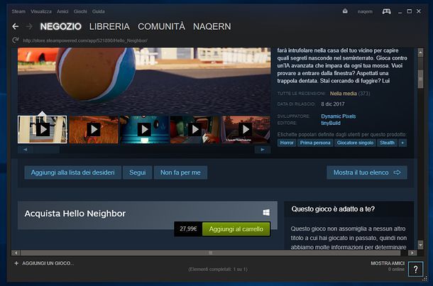 Acquisto Hello Neighbor