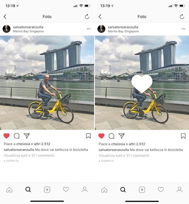 Come mettere mi piace su Instagram nei post