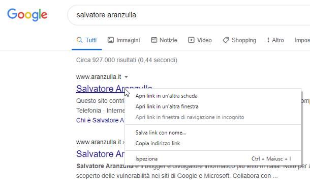 Come copiare un link da Google