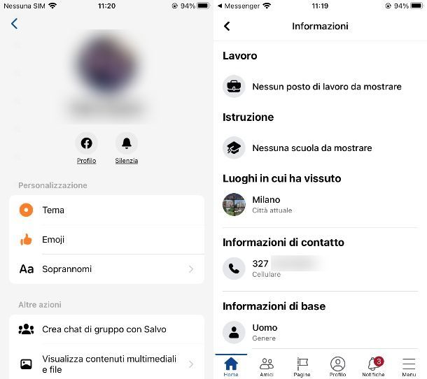 Come vedere il numero di telefono su Messenger