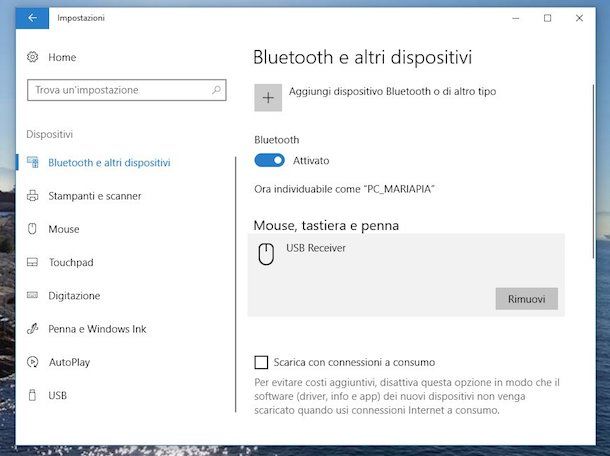 Come attivare Bluetooth su Windows 10