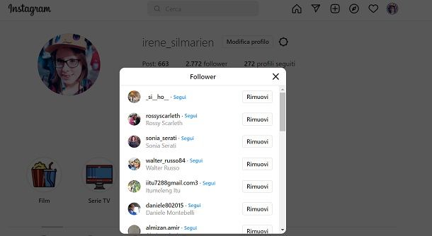 vedere chi ti segue su Instagram