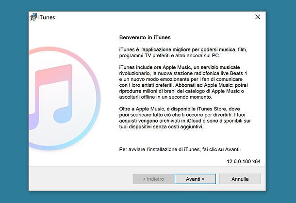 Installazione iTunes