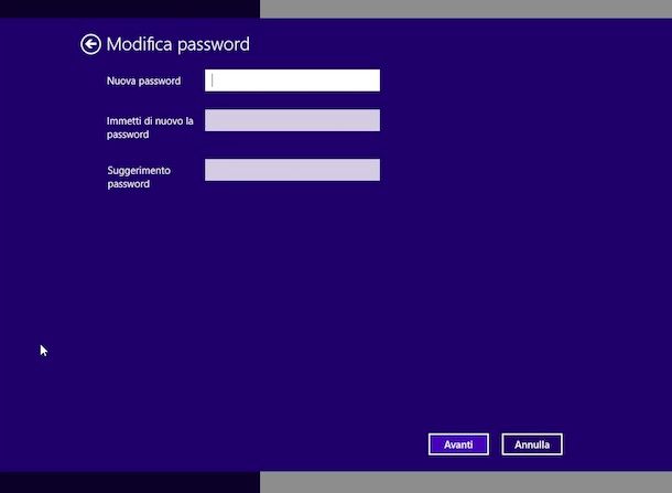 Come cambiare password al PC