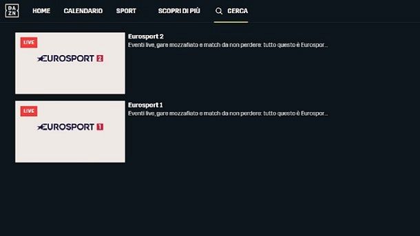 Come guardare tennis su DAZN Eurosport HD