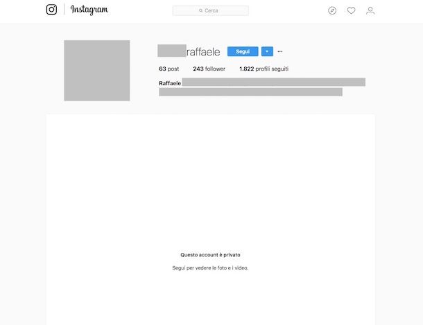 Come vedere profilo privato Instagram