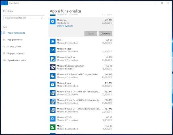 Come disinstallare Messenger