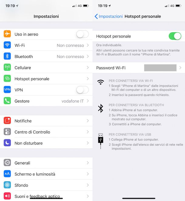 Come attivare hotspot