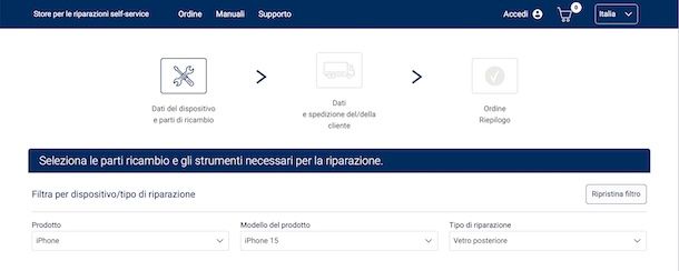 Store Riparazioni self service Apple