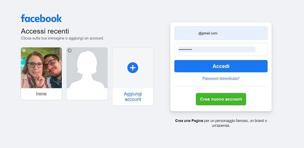 Creare un secondo account Facebook