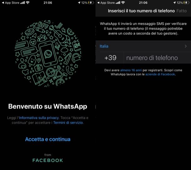 Verifica iniziale di WhatsApp