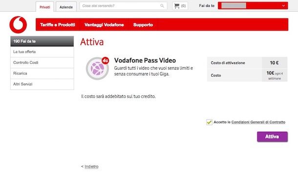 Come attivare Vodafone Pass