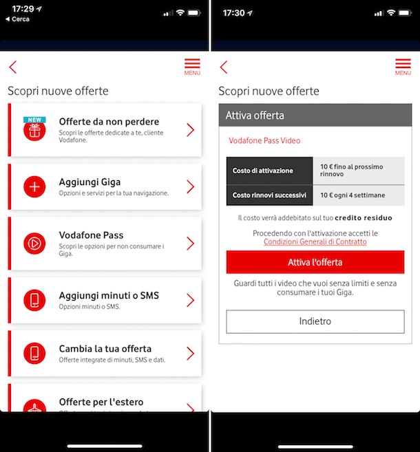 Come attivare Vodafone Pass