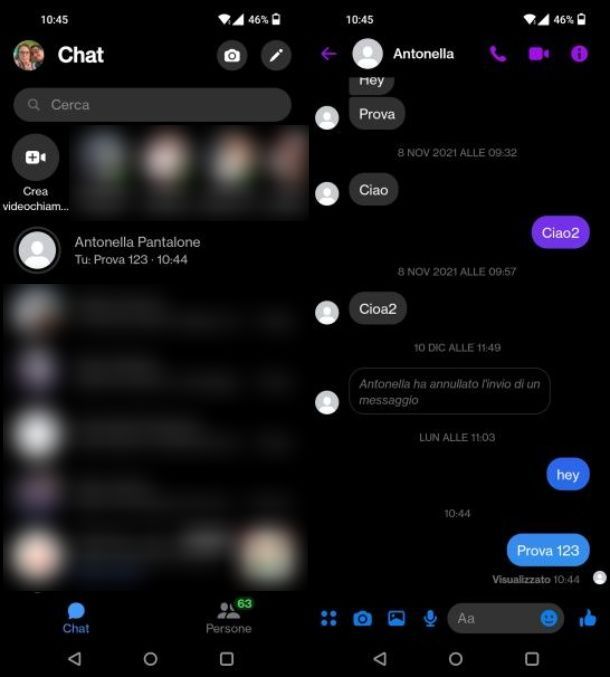 Come vedere se una persona non amico è online su Messenger