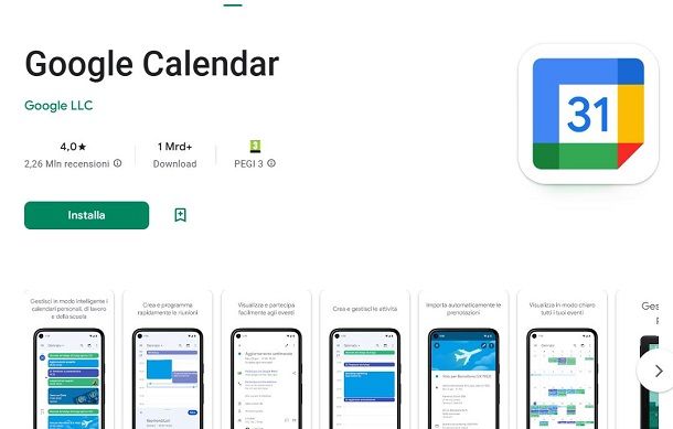 Come installare Google Calendar