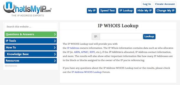 Come trovare indirizzo IP di una persona