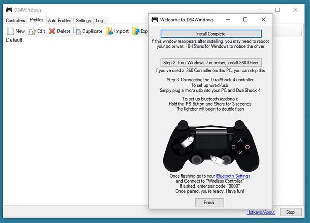ds4windows bluetooth adapter