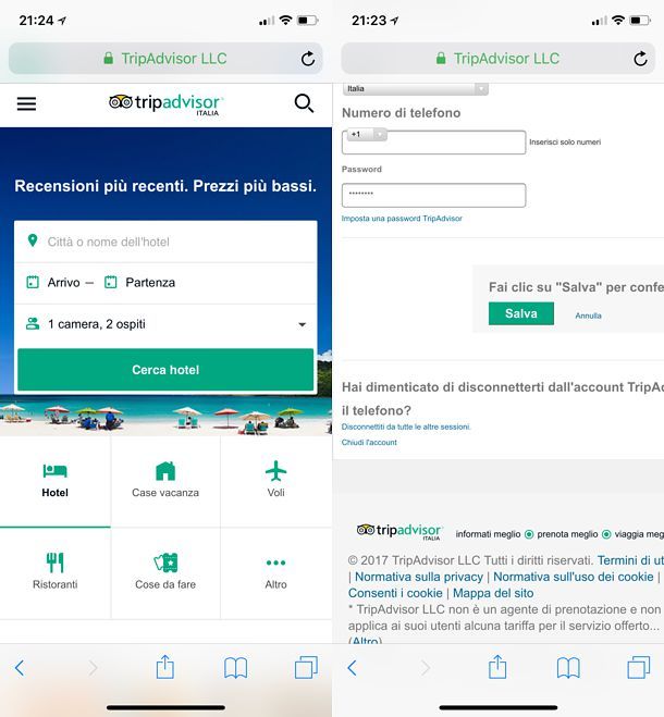 TripAdvisor su iOS