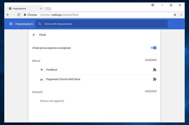 Come attivare Adobe Flash Player in Chrome