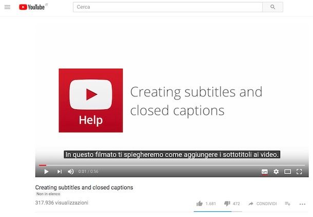 Come mettere i sottotitoli su YouTube
