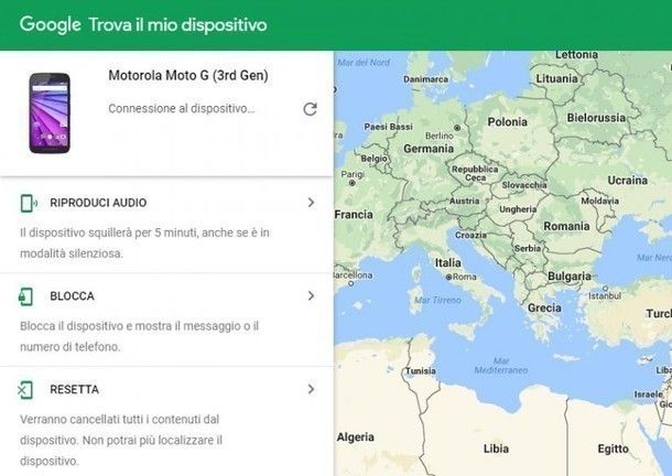 Localizzare un cellulare spento Android