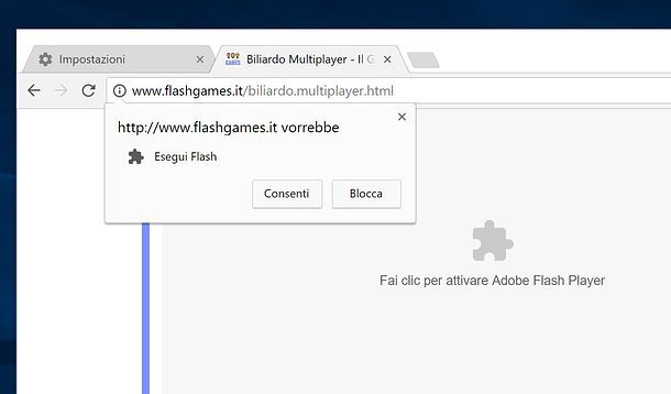 Come attivare Adobe Flash Player in Chrome