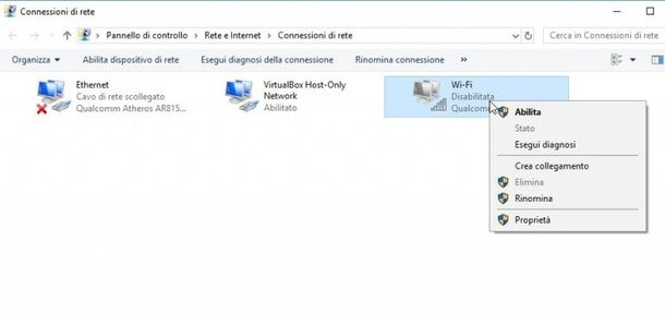 Connessione Wi-Fi Windows