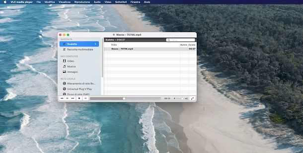 Sfondo animato VLC macOS