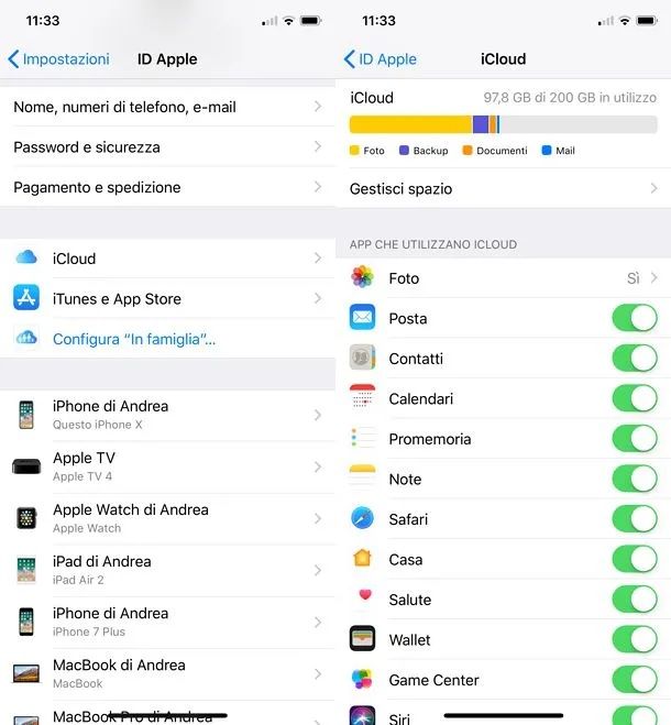 Sincronizzazione Contatti iCloud