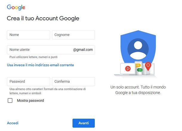 Come accedere a Google Drive senza account Gmail