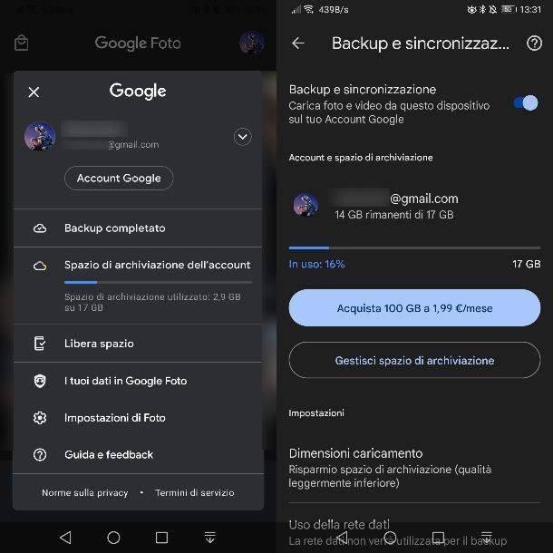 Come disattivare Google Foto da Android