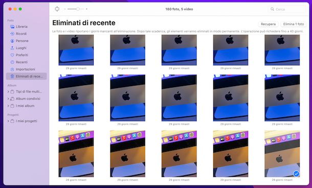 Mac recupero foto iCloud