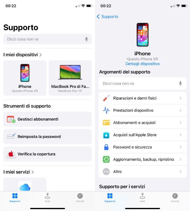 Supporto Apple