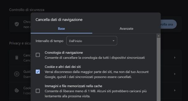 Come cancellare la cronologia dei siti visitati su Chrome