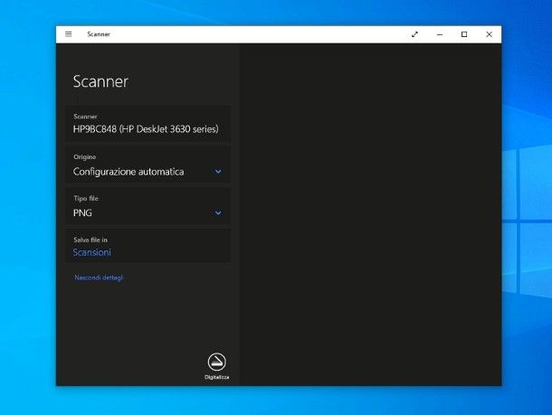 Come scannerizzare con Windows 10