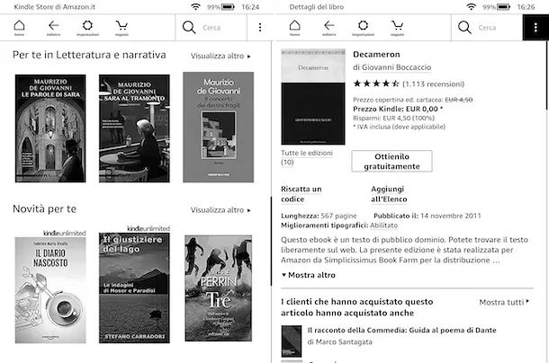 Come acquistare eBook su Kindle