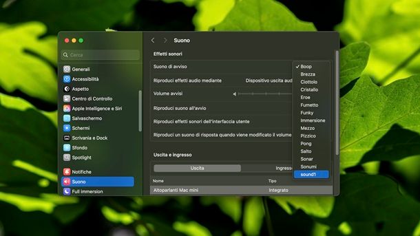 Come impostare suoni personalizzati su macOS