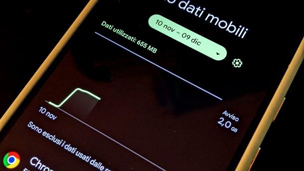 Consumo traffico dati Android