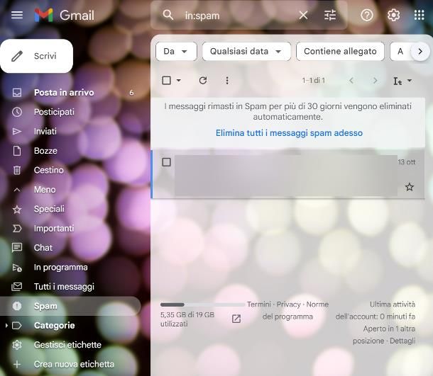 Come cancellare la posta spam
