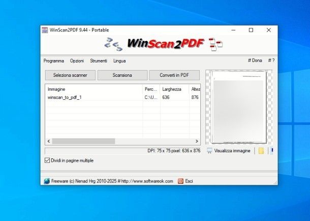 Come scannerizzare con Windows 10