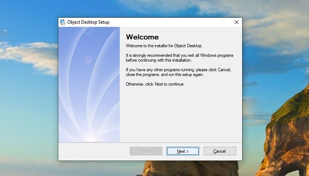Installazione Object Desktop Windows