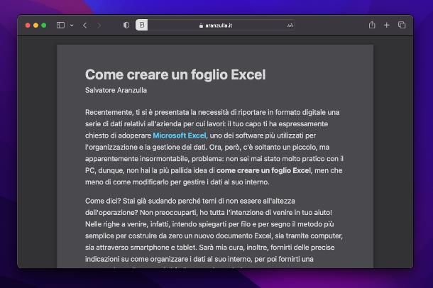 Come stampare una pagina Web senza pubblicità