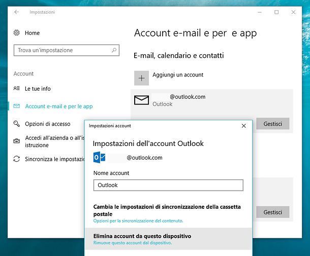 Come eliminare un indirizzo email memorizzato sul PC