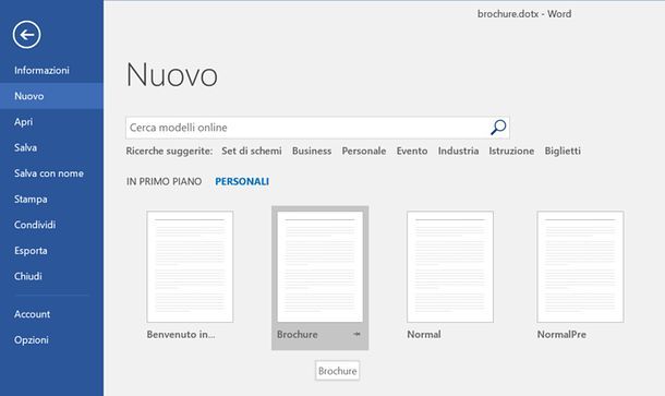 Come creare brochure con Word