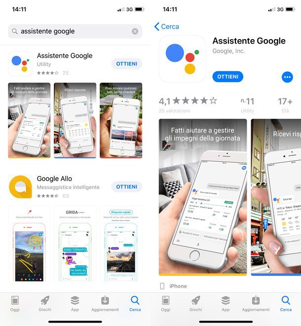 Google Assistant per iOS