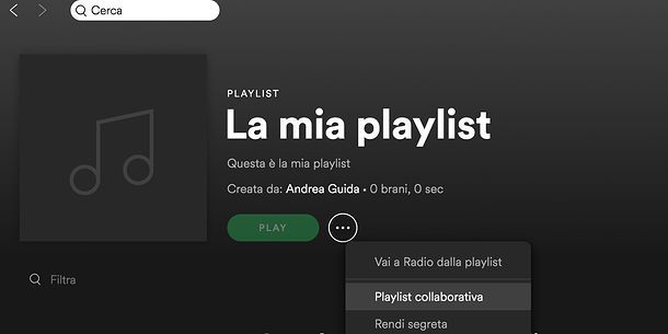 Come creare una playlist collaborativa in Spotify