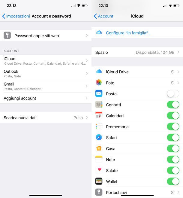 Come cambiare email su iPhone