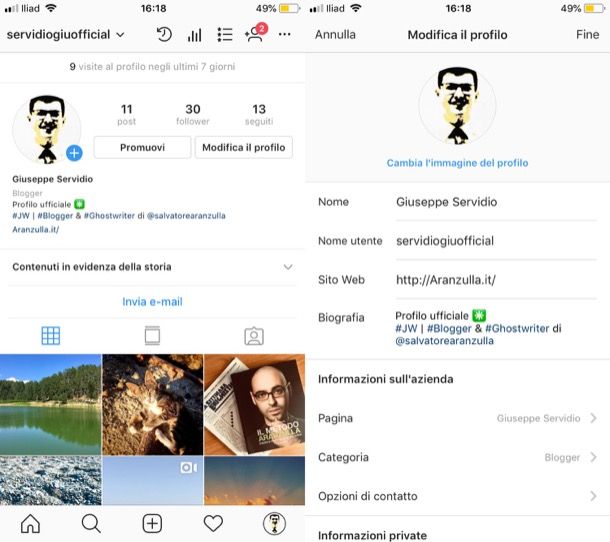 Come ufficializzare un profilo Instagram con un account per professionisti